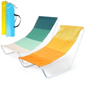 shumee Zložljivi ležalnik za na plažo 2 kosa.