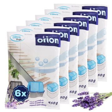 Orion Vložek za vpijanje vlage, granule sivke, ULTRA FRESH, 450 g, 6 kosov.