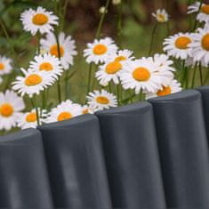 shumee Obroba vrtne ograje Palisade za gredice, komplet grafitnih robov, 5 m