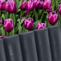 shumee Obroba vrtne ograje Palisade za gredice, komplet grafitnih robov, 5 m