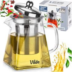 shumee Čajnik iz toplotno odpornega stekla z infuzerjem 490 ml