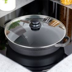 shumee Globoka litoželezna ponev s steklenim pokrovom CAST LINE 30 cm, 3,5 l