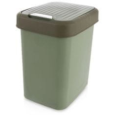Artemis Plastični koš za odpadke za kuhinjo, kopalnico, pisarno, 12 l, zelen
