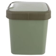 Artemis Plastični koš za odpadke za kuhinjo, kopalnico, pisarno, 12 l, zelen
