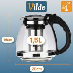 shumee Čajnik iz toplotno odpornega stekla z infuzerjem 1,5 l