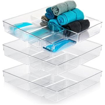 shumee Organizator predalov s predelki 31x31x5,5 cm 3 kosi.