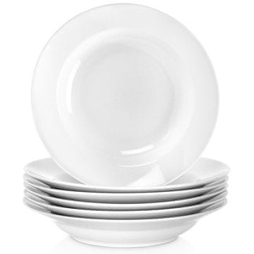 Orion MONA globok porcelanast krožnik za večerjo 24,5 cm, 350 ml 6 kosov.