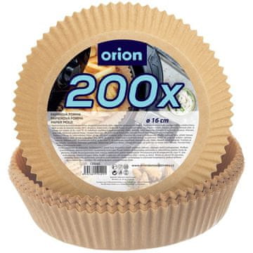 Orion Okrogli papirnati vložki za cvrtnik 16 cm, 200 kosov.