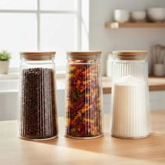 shumee Steklene posode za razsute izdelke s pokrovom in tesnilom 1,4 l 3 kosi.