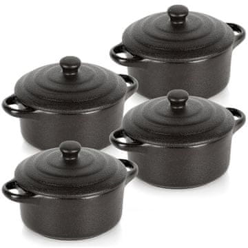 shumee Porcelanske pekače s pokrovom 150 ml 4 kosi.