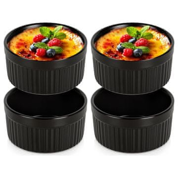 shumee Črne porcelanaste pekače 260 ml 4 kosi.