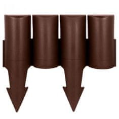 shumee Obroba vrtne ograje Palisade za gredice, rjava, komplet 5 m