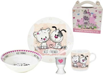 BEST FRIEND Otroški jedilni set 4 kosi S
