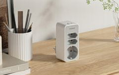 Tessan 330C vtični razdelilec, 1x Schuko + 2x Euro vtičnici, 1x USB-A, 1x USB-C (TS-330-C)