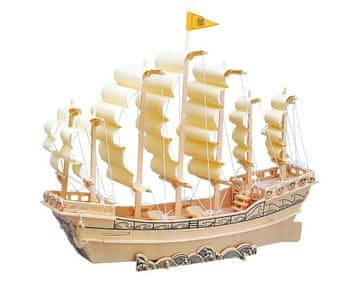 Woodcraft Lesena 3D sestavljanka ladja jadrnica P131