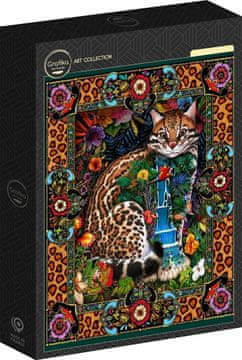Grafika Puzzle Tropska mačka 1000 kosov