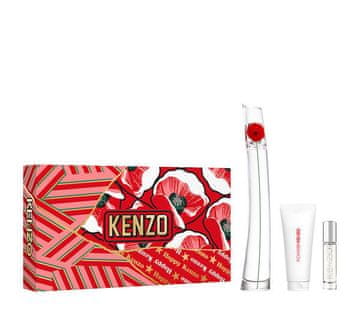 Kenzo Flower By - EDP 100 ml (za ponovno polnjenje) + losjon za telo 75 ml + EDP 10 ml (za ponovno polnjenje)