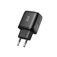 Tech-protect NCA45W GaN polnilnik USB / USB-C 45W PD QC + kabel USB-C, črna