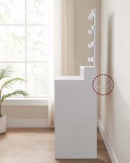 Songmics Toaletna mizica, 100x40x145 cm, bela