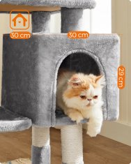 Songmics Praskalnik za mačke, 50x40x110 cm, siva