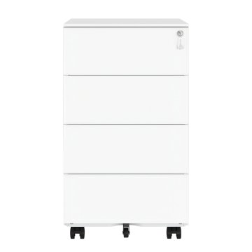 Songmics Predalnik, 4 predali, 39x45x69,4 cm, bel