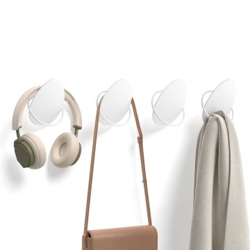 Songmics Stenski obešalnik, 7,2x5,2x8,5 cm, bela