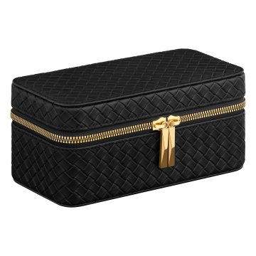 Songmics Etui za ure, 3 reže, 20x11x9 cm, črna