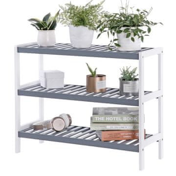 Songmics Stojalo za čevlje, 70x26x55 cm, bela