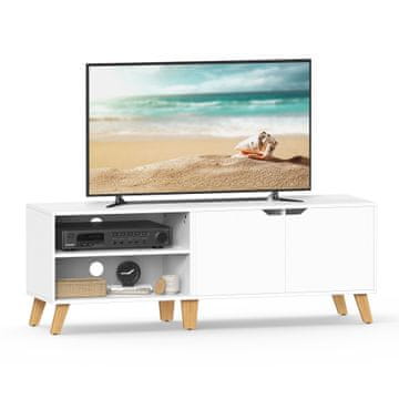 Songmics TV omarica 140x40x45 cm bela