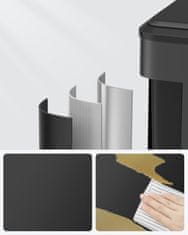 Songmics Koš za smeti 2-prekatni pedalni koš 417x332x494 cm črn