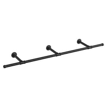 Songmics Stojalo za oblačila stensko 170x30x7 cm črna