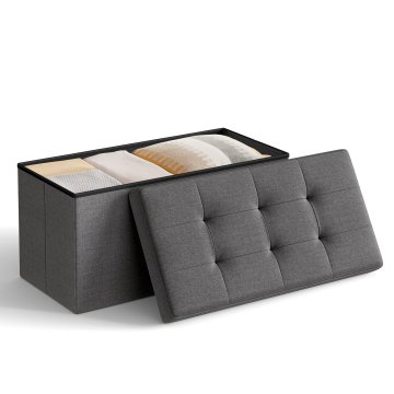 Songmics Shramba klop s shrambo, 76x38x38 cm, siva