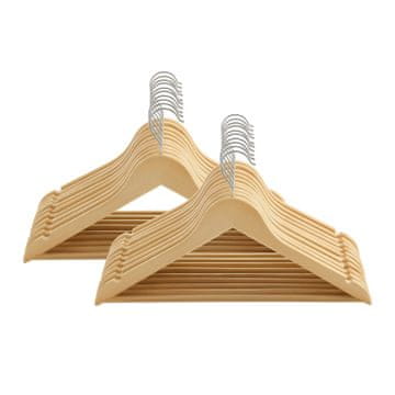 Songmics Obešalniki za oblačila, 44.5x23x1.2 cm, naravna barva