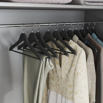 Songmics Obešalniki za oblačila, 44.5x23x1.2 cm, črna