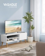 Songmics TV omarica, 120x40x49 cm, bela