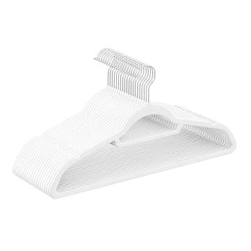 Songmics Obešalniki za oblačila, 42,7x22x0,6 cm, bela