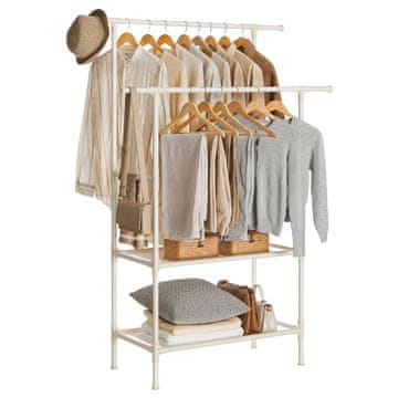 Songmics Obešalnik za oblačila, 117x47x176 cm, bela
