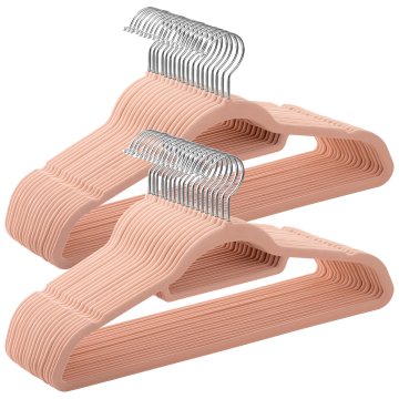 Songmics Obešalniki za oblačila, 42,7x0,6x22 cm, roza
