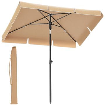 Songmics Balkonski senčnik 200x125x240 cm rjav