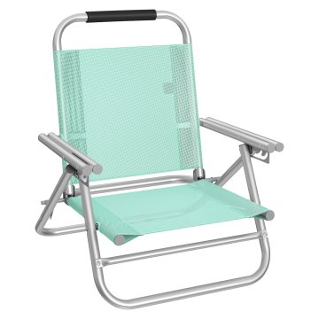 Songmics Stol za plažo 57x59x71 cm zelene barve