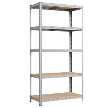 Songmics Regal, 5 nivojev, 50x100x200 cm, srebrna