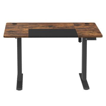Songmics Stoječa pisalna miza 120x60x72-120 cm rjava