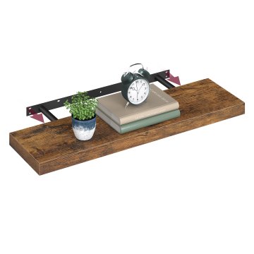 Songmics Plavajoča polica, LWS28BX, 80x20x3,8 cm, rjava