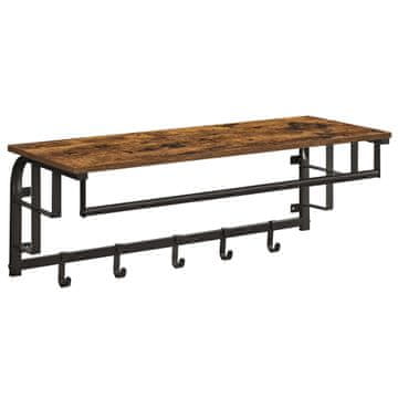 Songmics Stojalo za plašče, 80x30x27 cm, črna, rjava