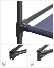 Songmics Tkaninska omara, 150x45x175 cm, modra