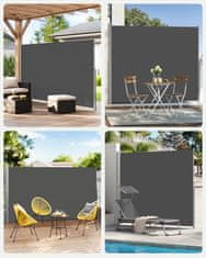 Songmics Stranska tenda 180x450 cm siva