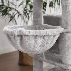 Songmics Plezalno drevo za mačke, 55x40x164 cm, sivo
