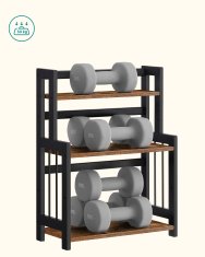 Songmics Poličnik za začimbe, 3-nadstropna pultna polica za shranjevanje, 41x18x53 cm, črna