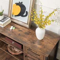 Songmics TV omarica, 110x40x50 cm, rjava, shranjevanje