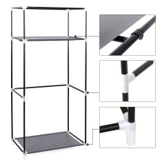 Songmics Tkaninska omara, 75x45x160 cm, siva